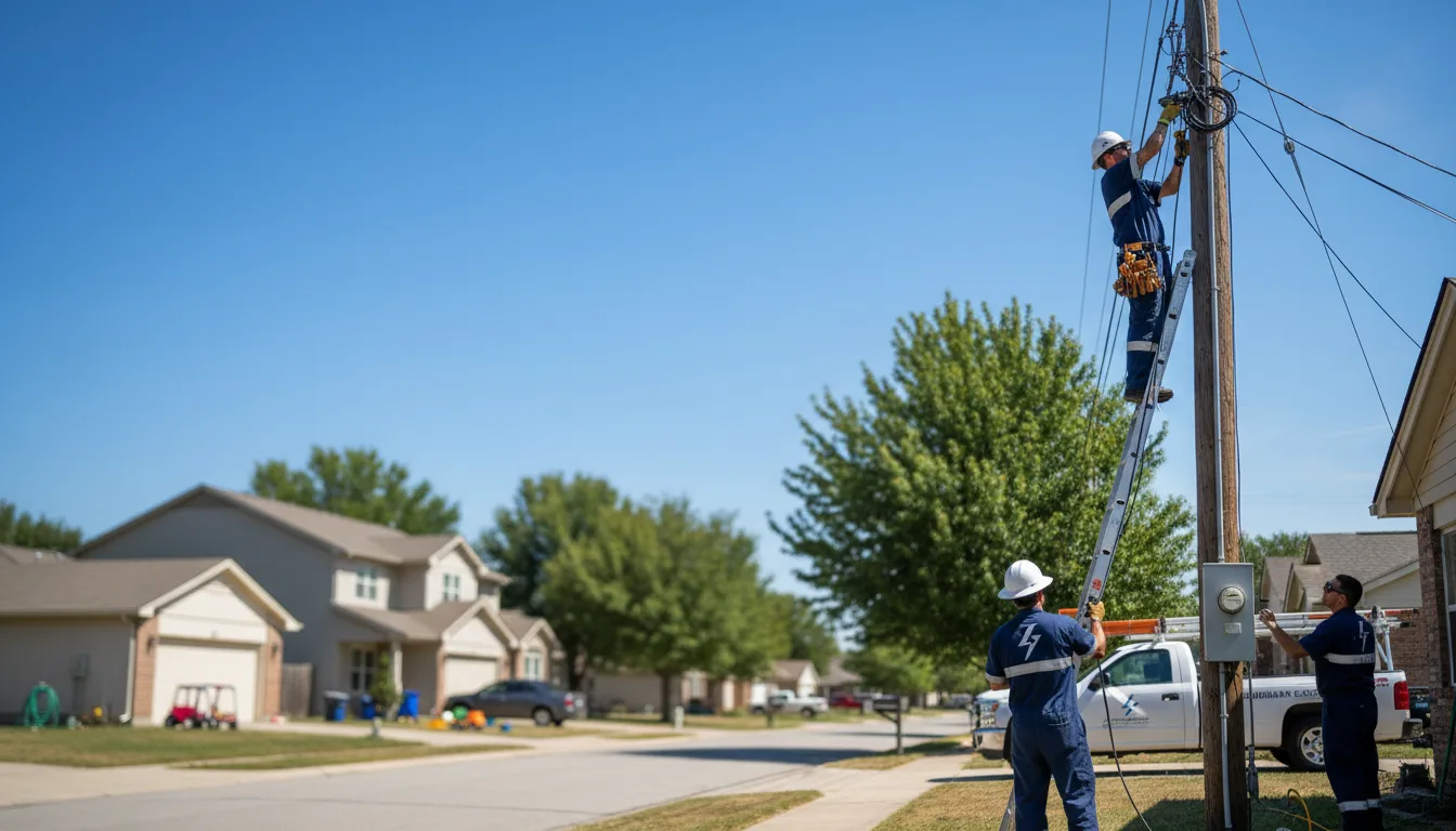 Residential electrician providing installation services in Arcadia, KS